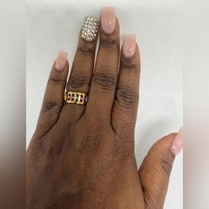 Gold and Multicolor Ring stainless steel